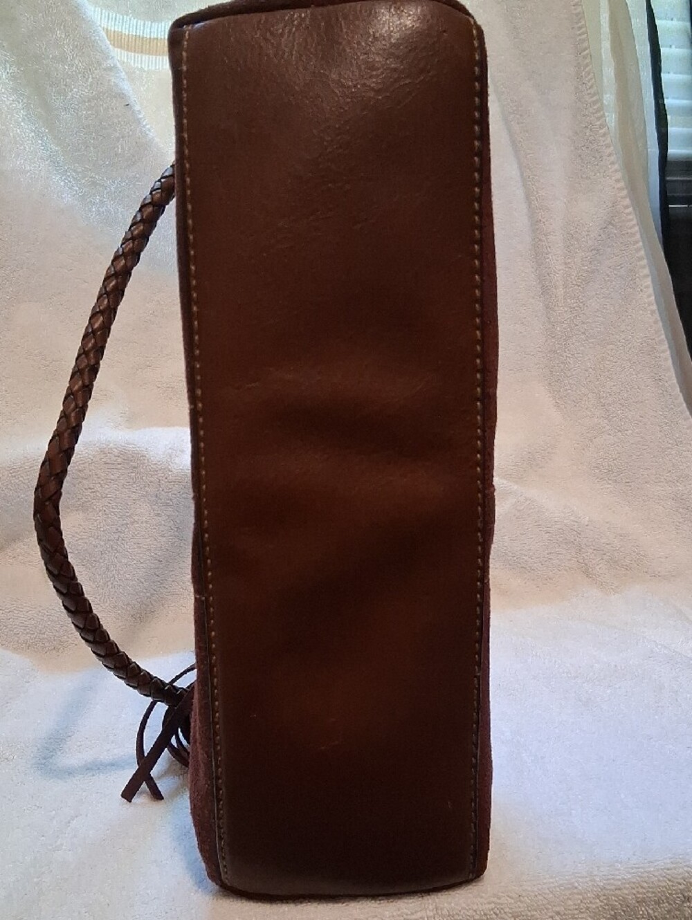 Fossil Brown Suede Braid I 7ed Shoulder Bag with Tassel - Picture 4 of 14